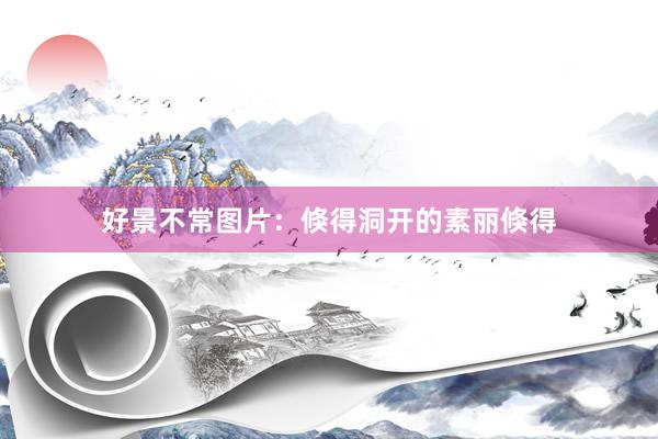 好景不常图片：倏得洞开的素丽倏得