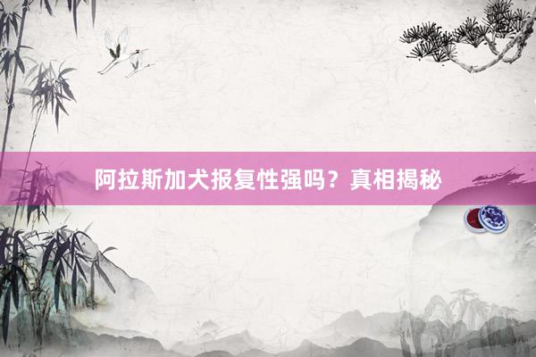 阿拉斯加犬报复性强吗？真相揭秘